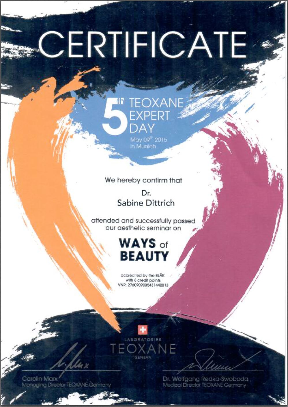 Certificate Expert Day Ways of Beauty